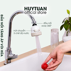 Mua Đầu Vòi Nối Rửa Chén Bát Tăng Áp 3 Chế Độ Phun Xoay 360 Độ