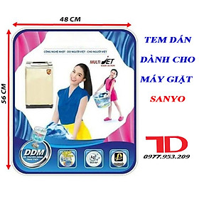 Tem dán dành cho máy giặt SANYO