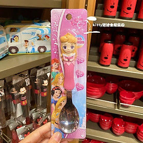 Muỗng ăn inox Disney hình Aurora nổi 3D cho trẻ em bé
