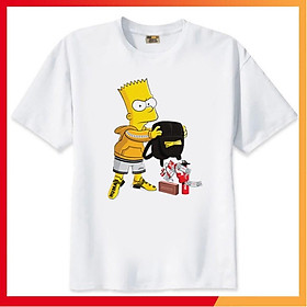 Áo thun teen in hình Simpson - Form rộng BIGSIZE AZ F2041