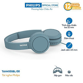 Mua Tai nghe Philips chụp tai TAH4105BK/00  Có mic  Màu đen- Chính hãng phân phối