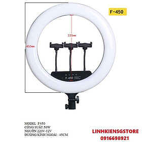 Mua ĐÈN LED RING 54CM KHÔNG CHÂN LIVESTREAM LIVE MAKEUP SIZE LỚN NHẤT