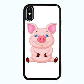 Ốp Lưng Kính Cường Lực Dành Cho Điện Thoại iPhone X Pig Pig Mẫu 2