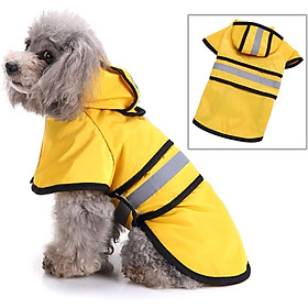 Phản xạ áo khoác cho chó mưa với mui xe không thấm nước với dây xích có thể điều chỉnh poncho cho trung bình nhỏ