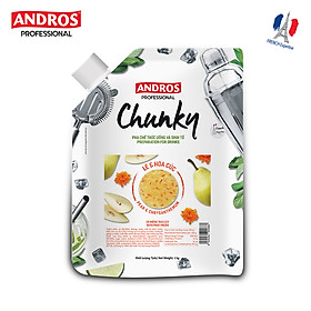 Chunky Lê & Hoa cúc Andros - Nguyên liệu pha chế - Mứt trái cây - Túi 1kg