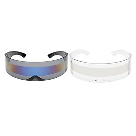 2pack Funny Space Alien Cyclop Visor Sunglasses Party Rave Anime Cosplay Glasses