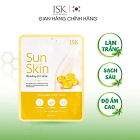 Hình ảnh Mặt Nạ Collagen ISK SunSkin Sheet Mask Dưỡng Ẩm, Sáng Da 23ml - IMASK0200110