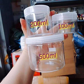 Mua HŨ PET NẮP NHỰA TRONG 100ml