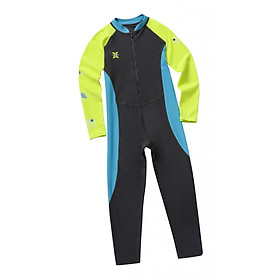 Kids Long Sleeve Wetsuit Beach Diving Full Body  Swimsuit S