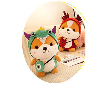 Thú Bông Chó Shiba Hóa Trang Cosplay Ngộ Nghĩnh 25cm Quà Tặng Siêu Dễ Thương