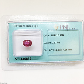 Mua Viên ruby oval mài giác làm nhẫn mặt dây 2.57ct 136859