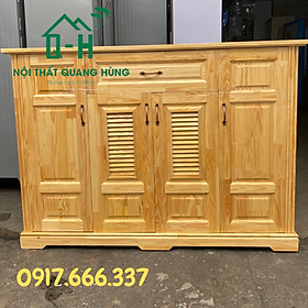 Mua Tủ đựng giày dép gỗ thông 4 cánh màu vàng dành cho gia đình