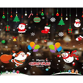 Mua DECAL DÁN KÍNH DÂY TREO CÂY THÔNG VÀ ÔNG GIÀ NOEL BÓNG BAY
