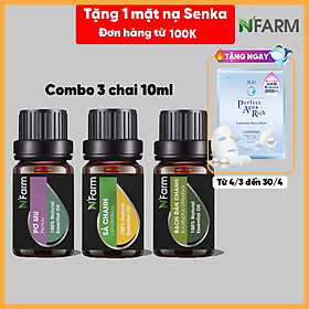 Combo 3 Chai Tinh Dầu Pơ Mu, Bạch Đàn Chanh