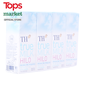 Lốc 4 Sữa Tươi Tiệt Trùng Tự Nhiên TH True Milk Hilo 180ML