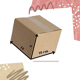 Hộp Bìa Carton Hộp Bìa Gói Hàng Dày Dặn KT 10x10x8cm