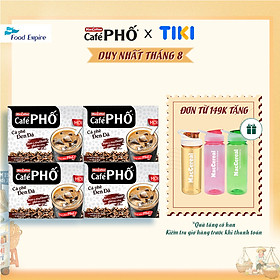 Combo 4 hộp Cà phê Phố Đen Đá - Maccoffee (hộp 10 gói x 16g)