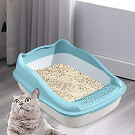 Open   Litter Pan Indoor Cats Splashproof Pets Litter Tray