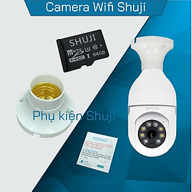 Camera Wifi không dây SHUJI UH620D - Camera bóng đèn - Ban đêm có màu - Báo động khi có trộm đột nhập - 4.0MP cho hình ảnh đẹp gấp đôi Full HD1080 - Hàng chín