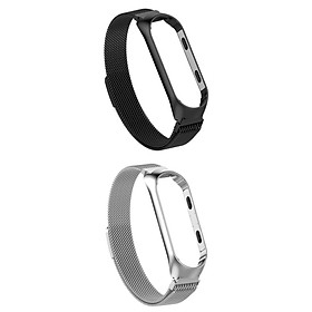 For Mi Band 3/4 Smart Bracelet Watch Band Strap Metal 2x