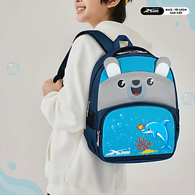 Balo Học Sinh Mầm Non Tiểu Học Cao Cấp Xbags Dolphin XB3020 Màu Xanh Nhỏ Gọn, Họa Tiết Cá Heo Dễ Thương, Nhiều Ngăn Tiện Lợi!