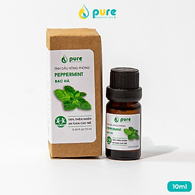 Tinh dầu xông PURE -  Xông Thơm Phòng, Khử Khuẩn, Thư Giãn, Giải Toả Căng Thẳng - Hương Cam Ngọt/ Bạc Hà/ Tràm/ Tràm Trà/ Sả Chanh -10ml