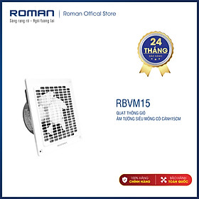 Mua Quạt thông gió âm tường RBVM15 siêu mỏng có cánh 15cm - Thương hiệu Roman chính hãng - Hút mùi  loại bỏ nấm mốc  thanh lọc không khí