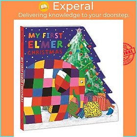 Sách - My First Elmer Christmas : Shaped Board Book by David McKee (UK edition, paperback)