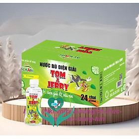 ￼Nước điện giải vị chanh Tom & Jerry ( thùng 24 chai * 250ml) - Phục hồi sức khoẻ, bù nước và chất điện gi
