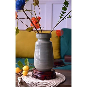 Mua Bình hoa men bóng gân - Bình hoa decor - Gốm sứ Bát Tràng