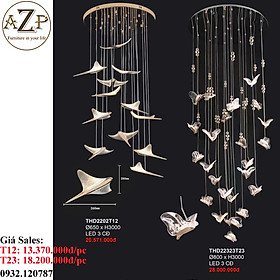 AZP - ĐÈN THẢ TRẦN / ĐÈN THÔNG TẦNG TRANG TRÍ PHÒNG KHÁCH / PHÒNG NGỦ / CẦU THANG / KHÔNG GIAN SANG TRỌNG AZP-TTG2202 / AZP-TTG22323 phong cách đương đại, hàng nhập khẩu AZP