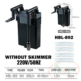 Lọc treo Sunsun HBL 801, 802, 803 hang on filter lọc bể cá tép thủy sinh