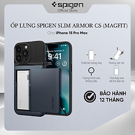 Ốp lưng cho iPhone 15 Pro/ 15 Pro Max Spigen Slim Armor CS - Hàng chính hãng