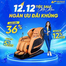 Ghế Massage Toàn Thân Giá Rẻ Lifesport LS-799, Điều Khiển Bằng Giọng Nói, Ion Âm Hiện Đại