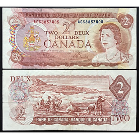 Mua TIỀN XƯA CANADA 2 DOLLARS 1974 CHẤT LƯỢNG CŨ  TIỀN XƯA SƯU TẦM 