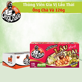 Thùng viên gia vị lẩu thái 126g ông chà và 80 hộp thùng siêu tiết kiệm cho quán ăn và nhà hàng