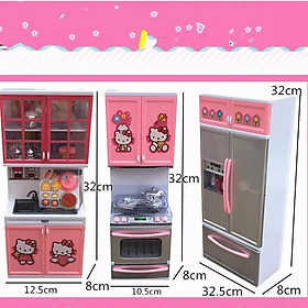 Đồ chơi nhà bếp 3 ngăn- 4 ngăn dùng pin có đèn nhạc các cánh cửa đóng mở