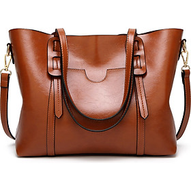 Túi Xách Tay Nữ Công Sở Da Mềm Màu Nâu Da Bò KD5 43x31x35x13cm