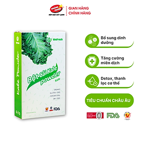 Bột Cải Xoăn Kale Sấy Lạnh Nguyên Chất Hộp 30g - Detox, thải độc cơ thể, giảm cân, hỗ trợ điều trị tiểu đường