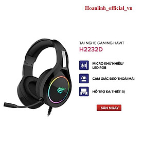 Mua Tai Nghe Gaming Havit H2232D - Micro Lọc Âm Cùng Đèn LED RGB - Tương Thích Với PC/ PS4/ XBOX/ Điện Thoại/ Máy Tính Bảng - Hàng Chính Hãng