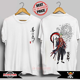  Áo Thun Roronoa Zoro One Piece Rồng Thư Pháp Cực Ngầu | Áo Đảo Hải Tặc Zoro Tshirt OP100