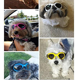 2 xSunglasses Nhỏ Vừa Chó Mèo Kính Mát Chải Lông Phụ Kiện Đen + Hồng