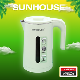 Ấm Đun Siêu Tốc Inox 2 Lớp Sunhouse SHD1353 (1.8 Lít) - Hàng Chính Hãng