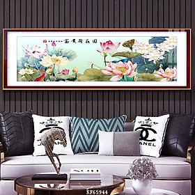 Mua Tranh Canvas Phong Cảnh Nghệ Thuật Tuyệt Đẹp - Tranh Hoa Sen Trong Hồ Tuyệt Đẹp