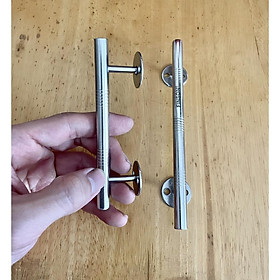 Tay nắm cửa inox 304 đặc đầu bằng ống phi 10 hiệu FINSON dài 12cm 16cm 20cm