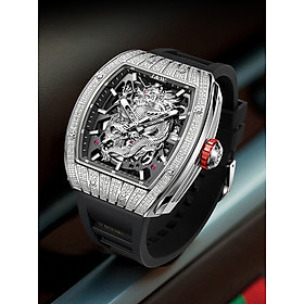 Đồng hồ nam chính hãng I&W Carnival 787G2-S1 kính sapphire,chống xước,chống nước 50m,Bh 24 tháng,máy cơ (automatic),mặt hình rồng lộ cơ dây cao su chống nước