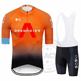 2022 INEOS Grenadier Đi Xe Đạp Quần Áo Mùa Hè Đi Xe Đạp Quần Áo Nhanh Khô Phù Hợp Với Ba Môn Phối Hợp Xe Đạp Đi Xe Đạp Quần Áo Phù Hợp Với Color: cycling set 8 Size: XS