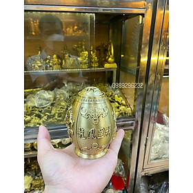 Mua Lọ đựng tăm bằng đồng vàng nguyên chất - hũ đựng tăm