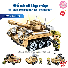 Đồ Chơi Lắp Ráp Xếp Hình Qman 22011 - Đội Phản Ứng Nhanh (624 Mảnh Ghép) - Dành Cho Bé Trai Trên 6 Tuổi