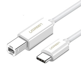 Mua cáp USB Type C ra cổng máy in USB 2.0 Type B tốc độ cao Ugreen 241CR40560Us 1m màu trắng hàng chính hãng